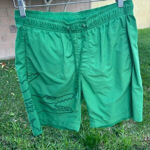 Lacoste Men's Vibrant Green Swim Trunks